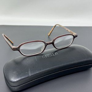 Matsuda Eyeglasses  101  Oval Frame Dark Maroon  - 14310 Size 47 [] 18 145